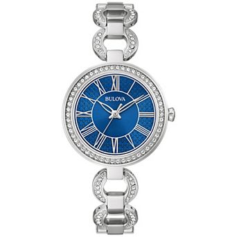 Bulova Women's Stainless Steel Crystal Accent Bracelet Watch