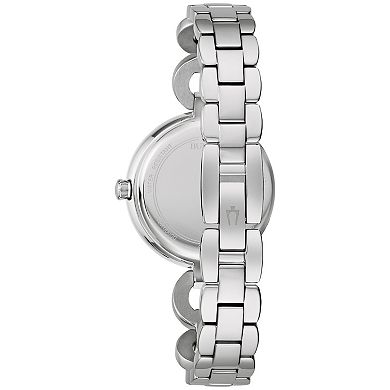 Bulova Women's Stainless Steel Crystal Accent Bracelet Watch