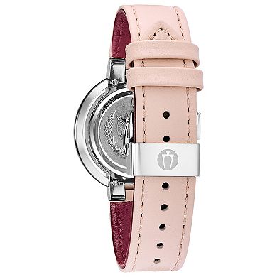 Bulova Women's Rubaiyat Stainless Steel Diamond Accent Dial Watch with Leather Band - 96P197