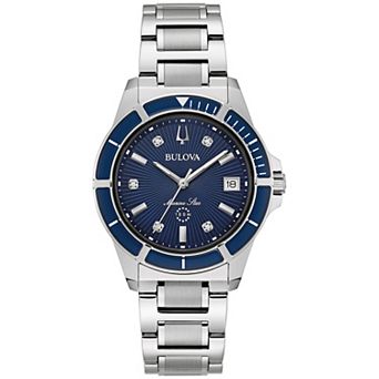 Bulova Women's Marine Star Stainless Steel Diamond Accent Dial Bracelet Watch - 96P237