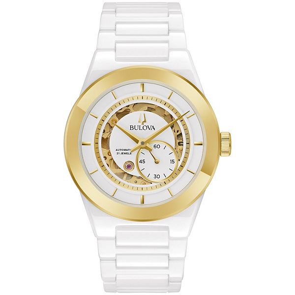 Bulova Men's Modern Millenia Two-Tone Automatic Ceramic Watch with Skeleton Dial - 98A290