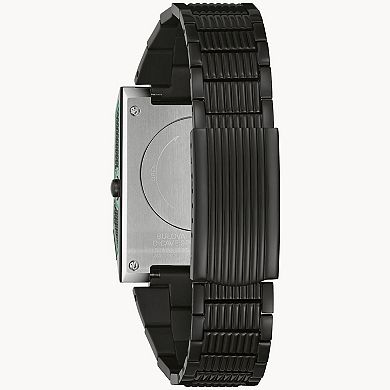 Bulova Men's Computron D-Cave Stainless Steel Black Ion-Plated Digital Exhibition Bracelet Watch - 98C140