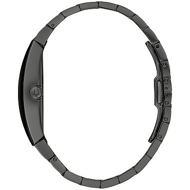 Bulova Men's Modern Gemini Black Stainless Steel Diamond Accent Bracelet Watch - 98D177