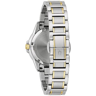 Bulova Women's Marine Star Two Tone Stainless Steel Diamond Accent Bracelet Watch - 98P215