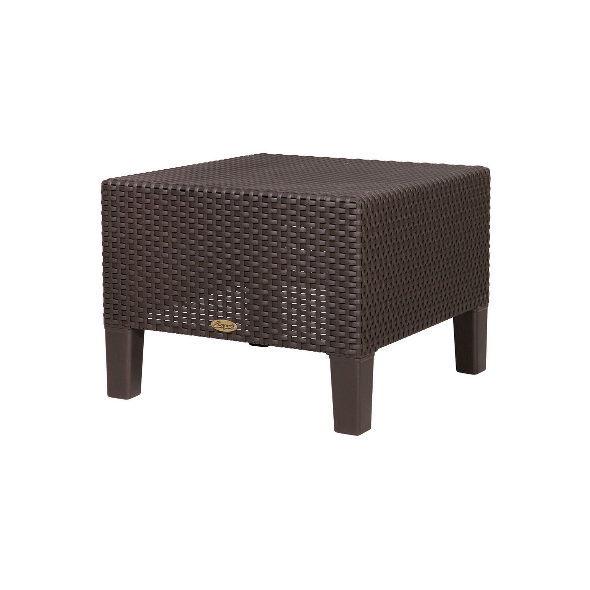 Lagoon Magnolia Rattan Side Table, Brown