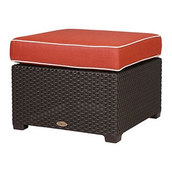 Lagoon Magnolia Rattan Ottoman