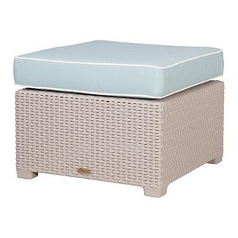 Lagoon Magnolia Rattan Ottoman