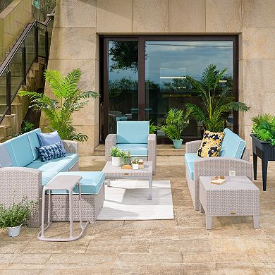 Lagoon Magnolia Rattan Club Chair