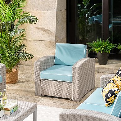 Lagoon Magnolia Rattan Club Chair