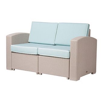 Lagoon Magnolia Rattan Love Seat