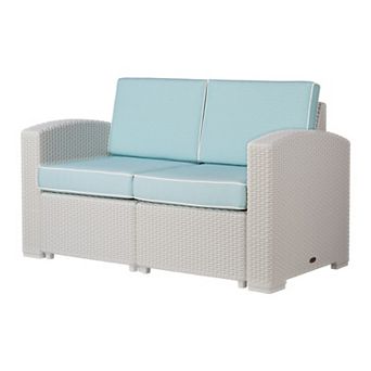 Lagoon Magnolia Rattan Love Seat