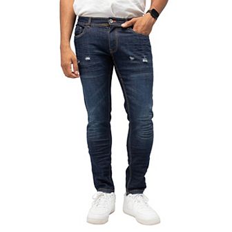 Men's Skinny Contrast Neon Stitch Flex Jeans