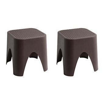 Lagoon Mallorca Stackable Rattan Top Side Table & Ottoman