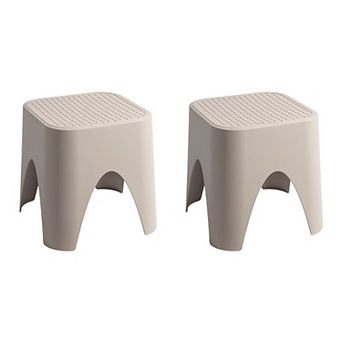 Lagoon Mallorca Stackable Rattan Top Side Table & Ottoman