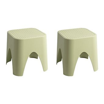 Lagoon Mallorca Stackable Rattan Top Side Table & Ottoman