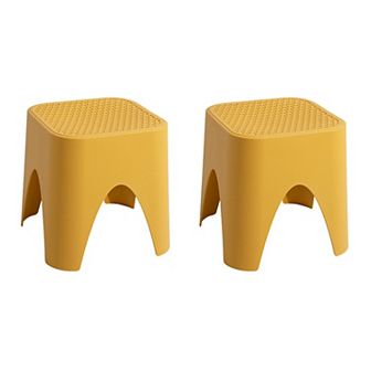 Lagoon Mallorca Stackable Rattan Top Side Table & Ottoman