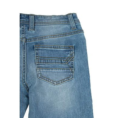 Boys 4-7 Fashion Distressed Jeans With Contrast Neon Stitch
