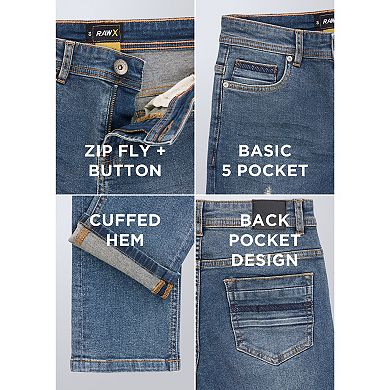 Boys 8-18 Fashion Rip And Repair Five Pocket Jeans