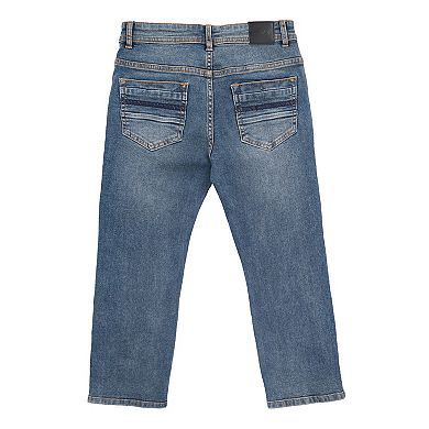 Boys 8-18 Fashion Rip And Repair Five Pocket Jeans