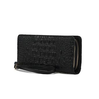 MKF Collection Eve Genuine Crocodile-embossed Women’s Wristlet Wallet by Mia K