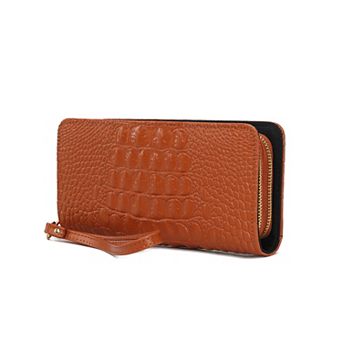 MKF Collection Eve Genuine Crocodile-embossed Women’s Wristlet Wallet by Mia K