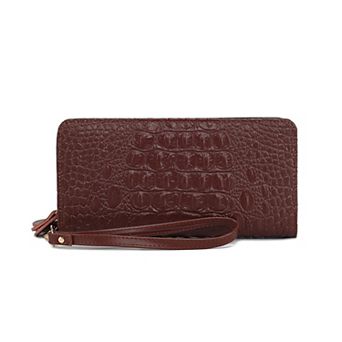 MKF Collection Eve Genuine Crocodile-embossed Women’s Wristlet Wallet by Mia K