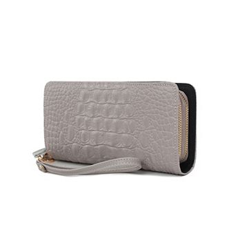 MKF Collection Eve Genuine Crocodile-embossed Women’s Wristlet Wallet by Mia K