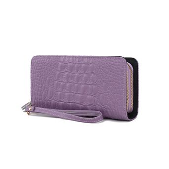 MKF Collection Eve Genuine Crocodile-embossed Women’s Wristlet Wallet by Mia K