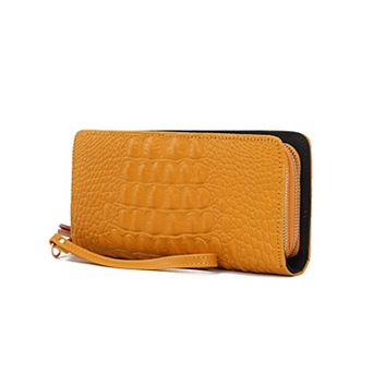 MKF Collection Eve Genuine Crocodile-embossed Women’s Wristlet Wallet by Mia K
