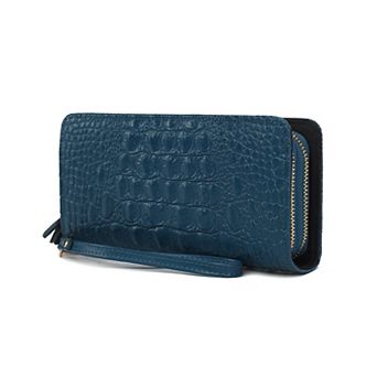 MKF Collection Eve Genuine Crocodile-embossed Women’s Wristlet Wallet by Mia K