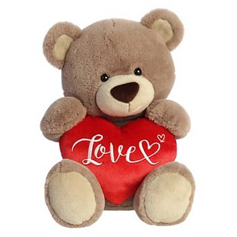 Aurora Large Brown Valentine 18" Love Bear Heartwarming Stuffed Animal