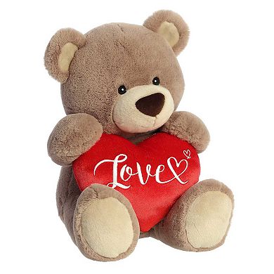 Aurora Large Brown Valentine 18" Love Bear Heartwarming Stuffed Animal