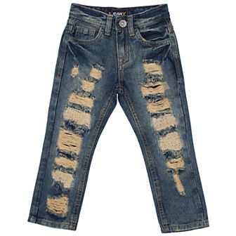 Toddler Boys 2t-4t Boys Fashion Rip And Repair Five Pocket Jeans