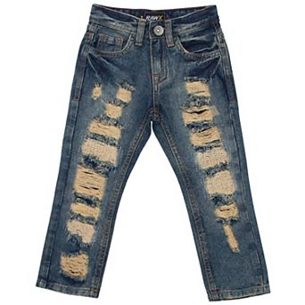 Toddler Boys 2t-4t Boys Fashion Rip And Repair Five Pocket Jeans