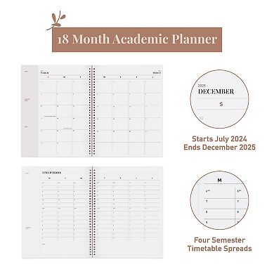 Rileys & Co 2024-2025 18-month Geographic Academic Weekly & Monthly Planner