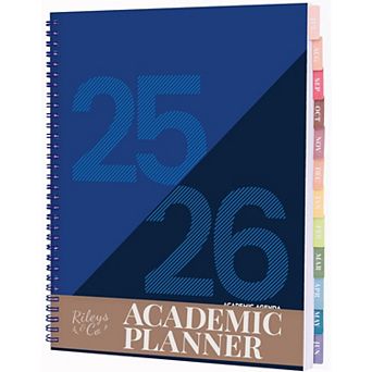 Rileys & Co 2025-2026 12-month Geographic Academic Weekly & Monthly Planner