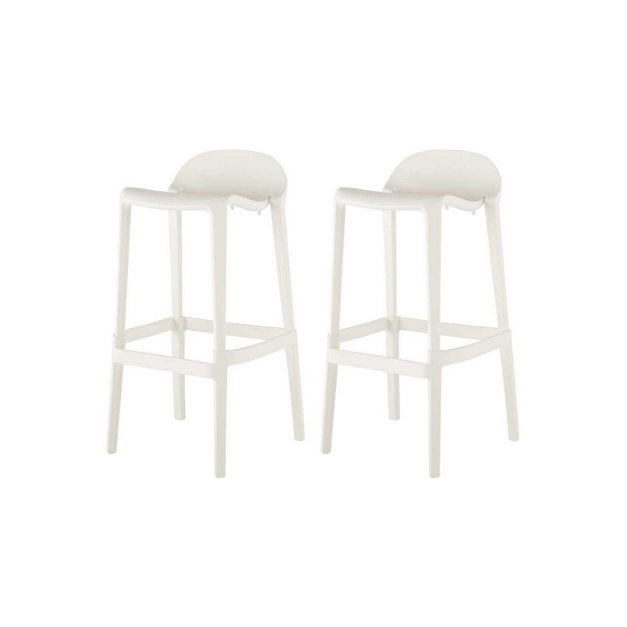 Lagoon Joyous Barstool 2-piece Set, White