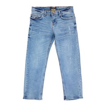 Boys 8-18 Fashion Distressed Jeans With Contrast Neon Stitch