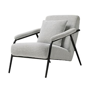 Italian Minimalist Lounge Chair, Gray
