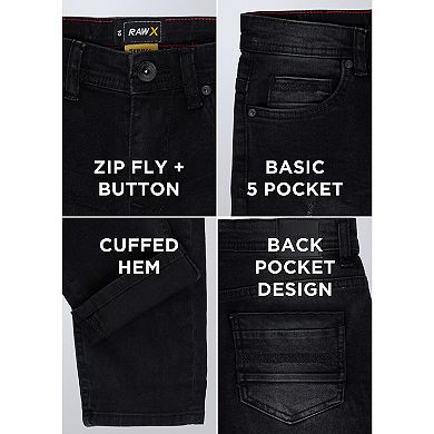 Boys 8-18 Fashion Rip & Repair Jeans With Details On Knee