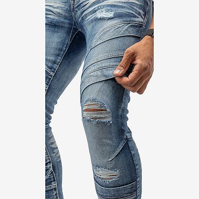 Men's Skinny Moto Jeans