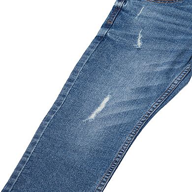 Boys 4-7 Fashion Rip & Repair Jeans With Stretch