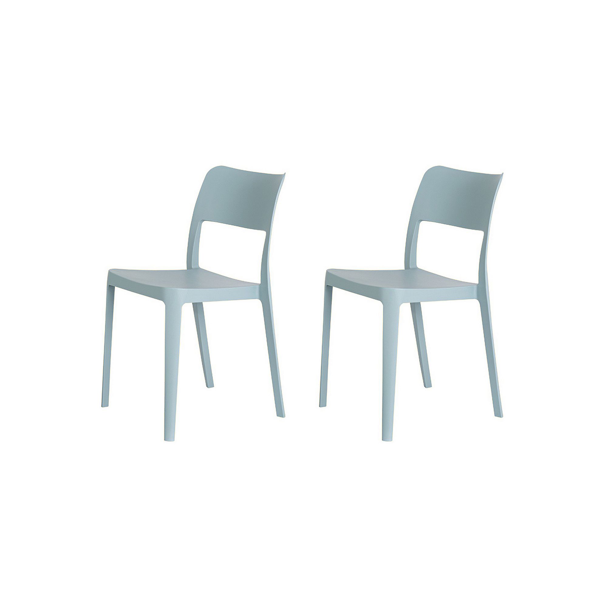 Lagoon La Vie Stackable Armless Chair, Baby Blue