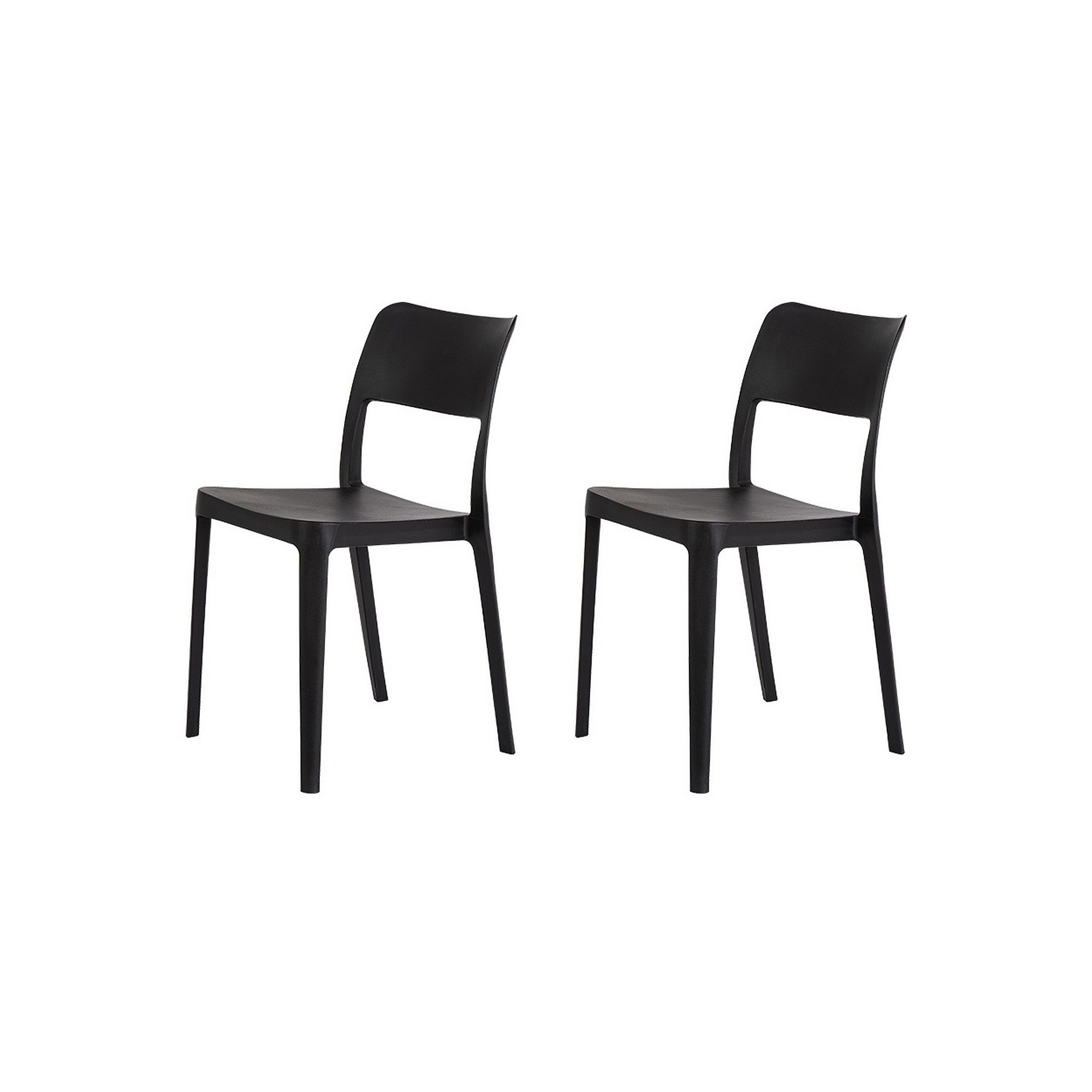 Lagoon La Vie Stackable Armless Chair, Black