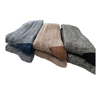 Big And Tall Men's Crew Socks Midweight Cotton Blend In Fashionable Heather Colors