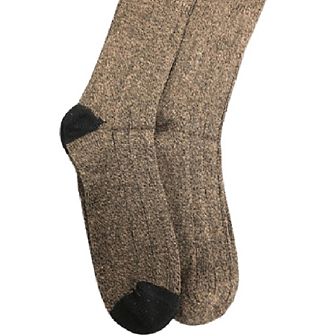 Big And Tall Men's Crew Socks Midweight Cotton Blend In Fashionable Heather Colors
