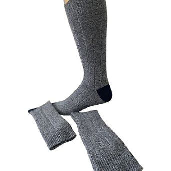 Big And Tall Men's Crew Socks Midweight Cotton Blend In Fashionable Heather Colors
