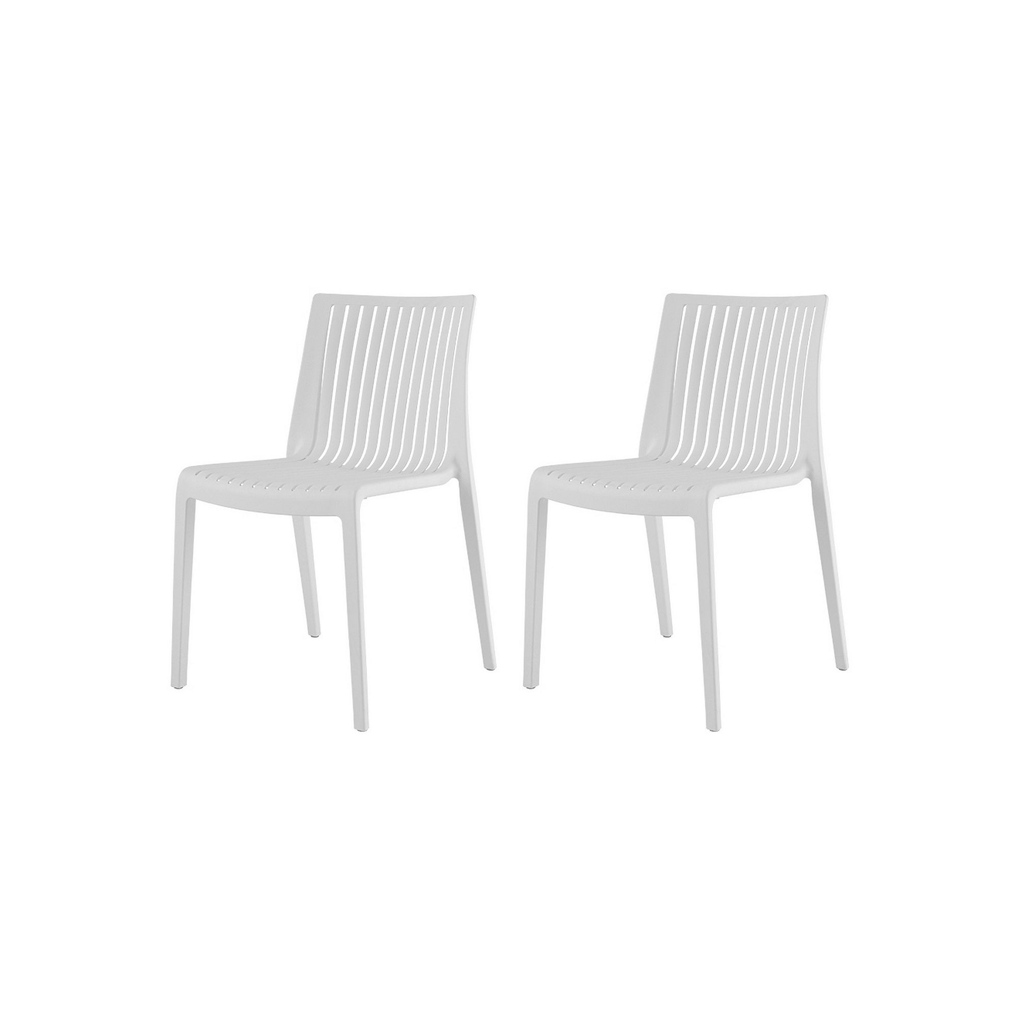 Lagoon Milos B Stackable Side Chair 2-piece Set, White