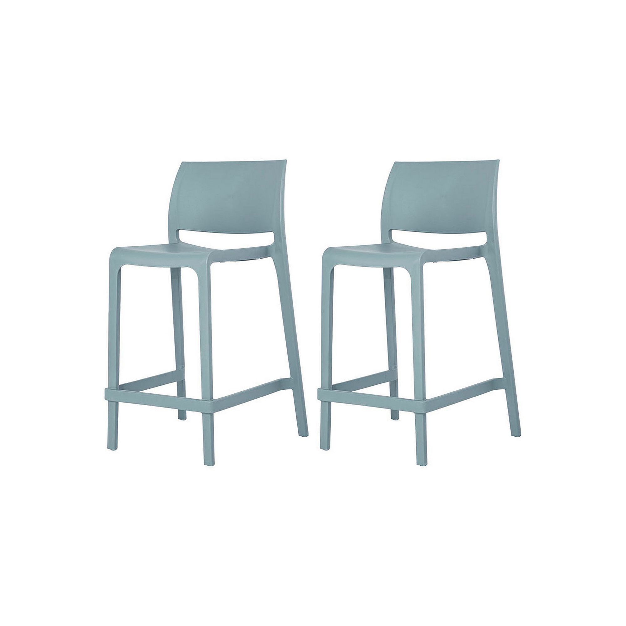 Lagoon Sensilla Stackable Counter Stool 2-piece Set, Baby Blue