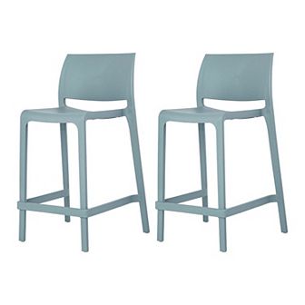 Lagoon Sensilla Stackable Counter Stool 2 pc Set